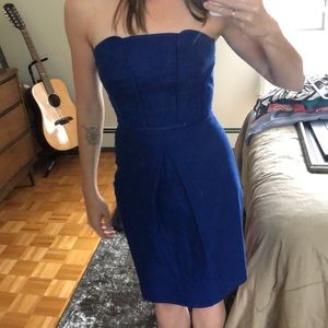Royal blue strapped dress